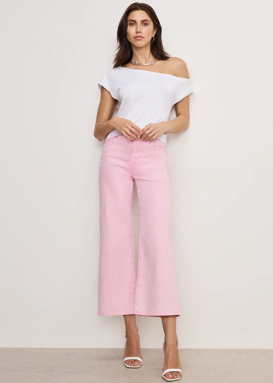 Good Waist Cropped Palazzo Jeans - Rose