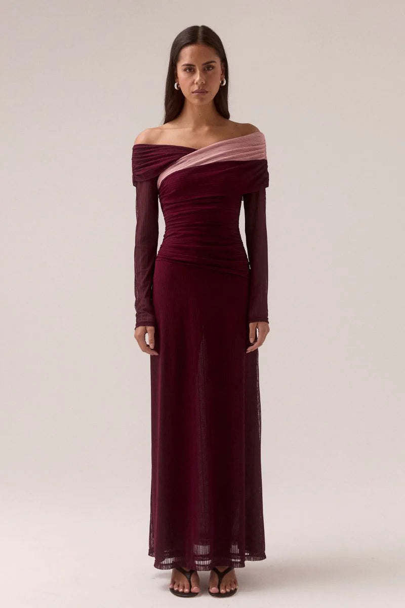 Cascade Mesh Dress