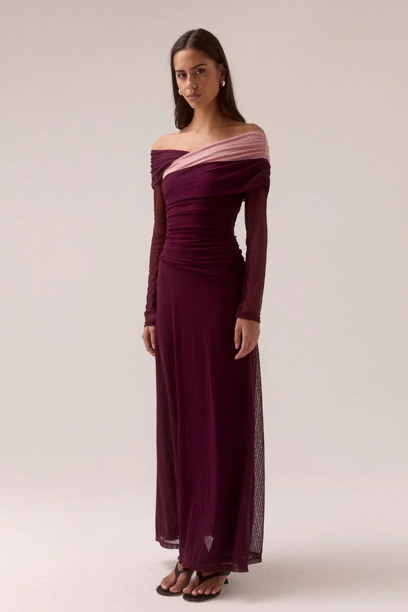 Cascade Mesh Dress