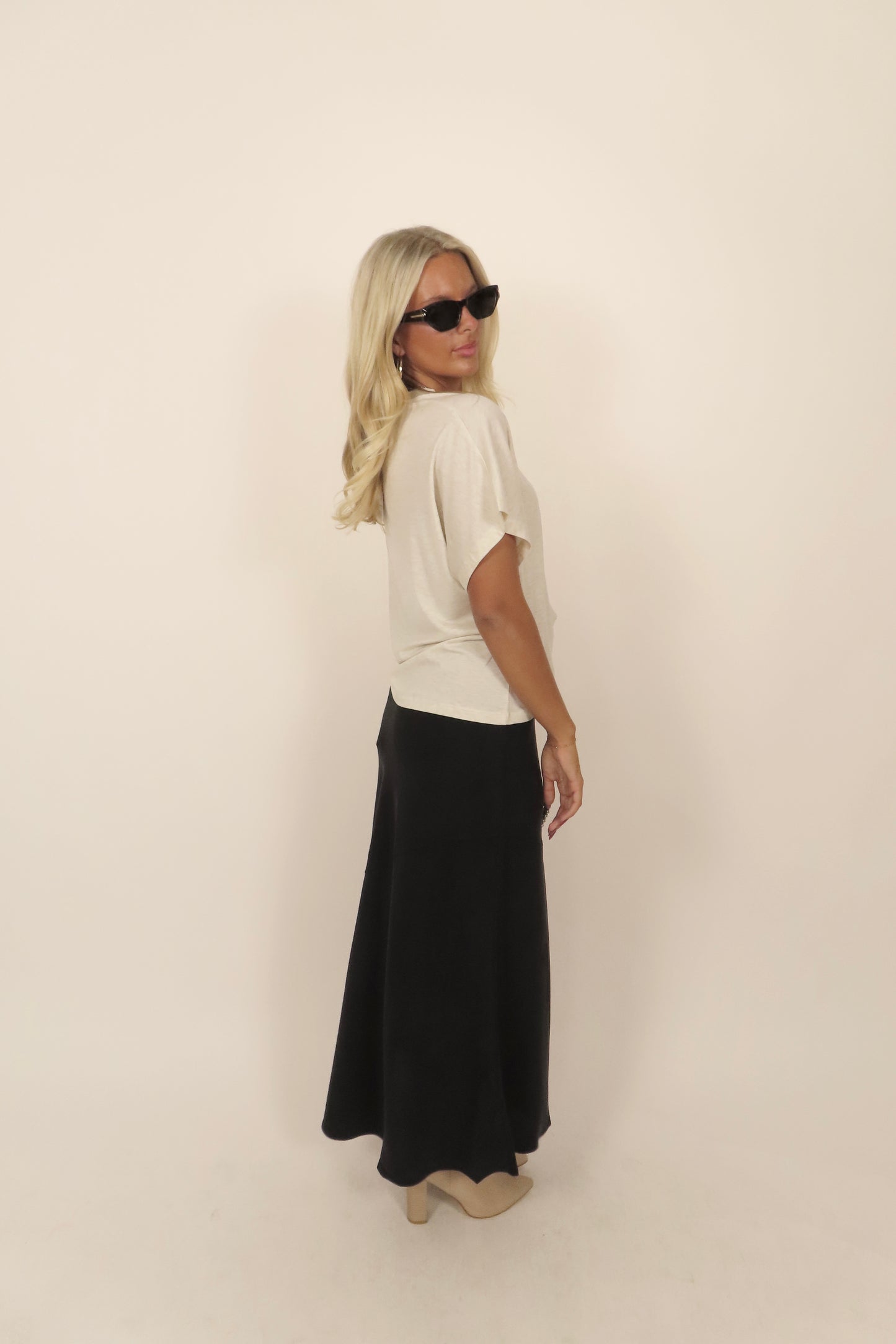 Vincent Midi Skirt - Black
