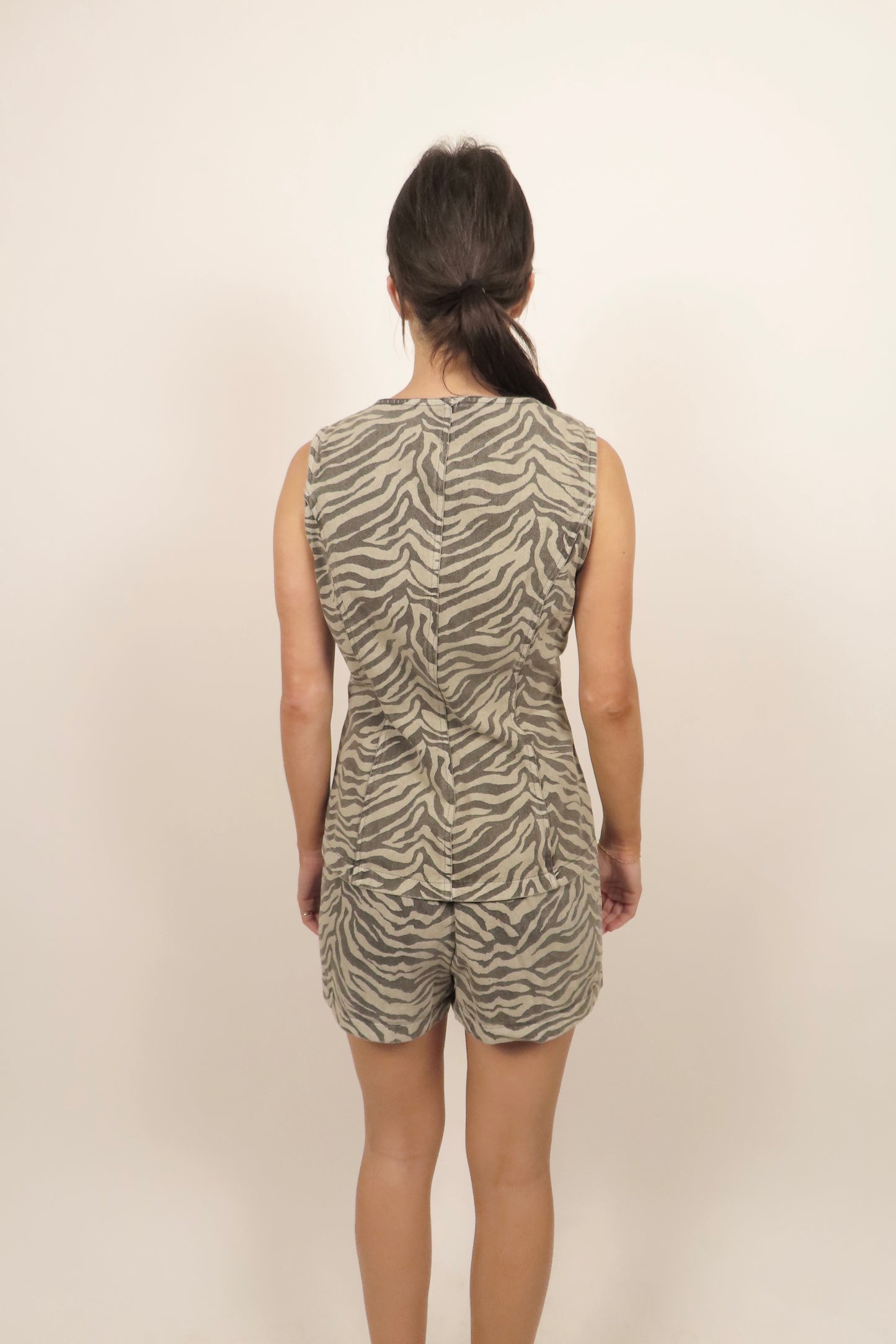 Zebra Denim Vest
