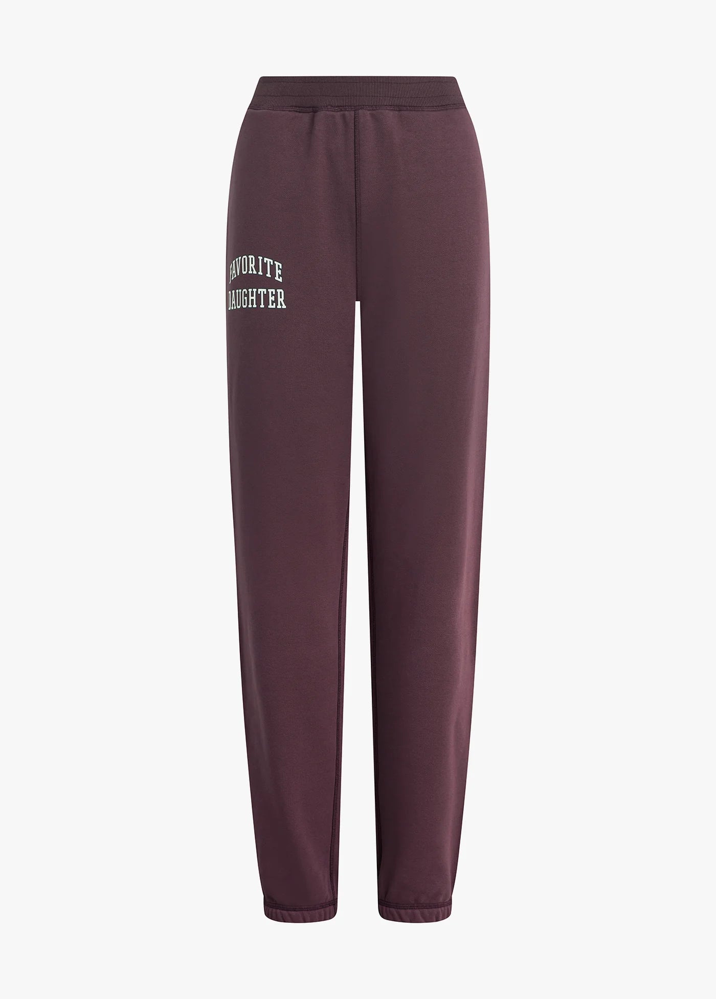 The Collegiate Jogger - Burgundy/Gardenia
