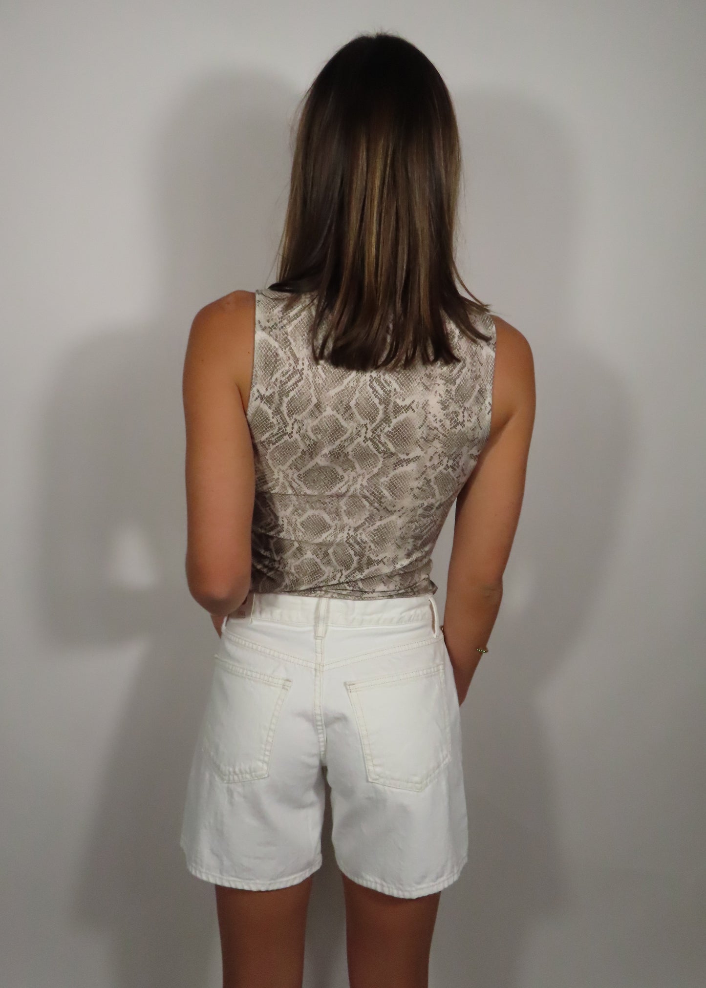 Tie Waist Denim Short