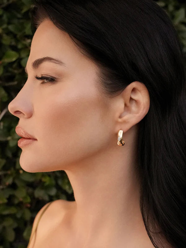 Marquise Crystal Hoops