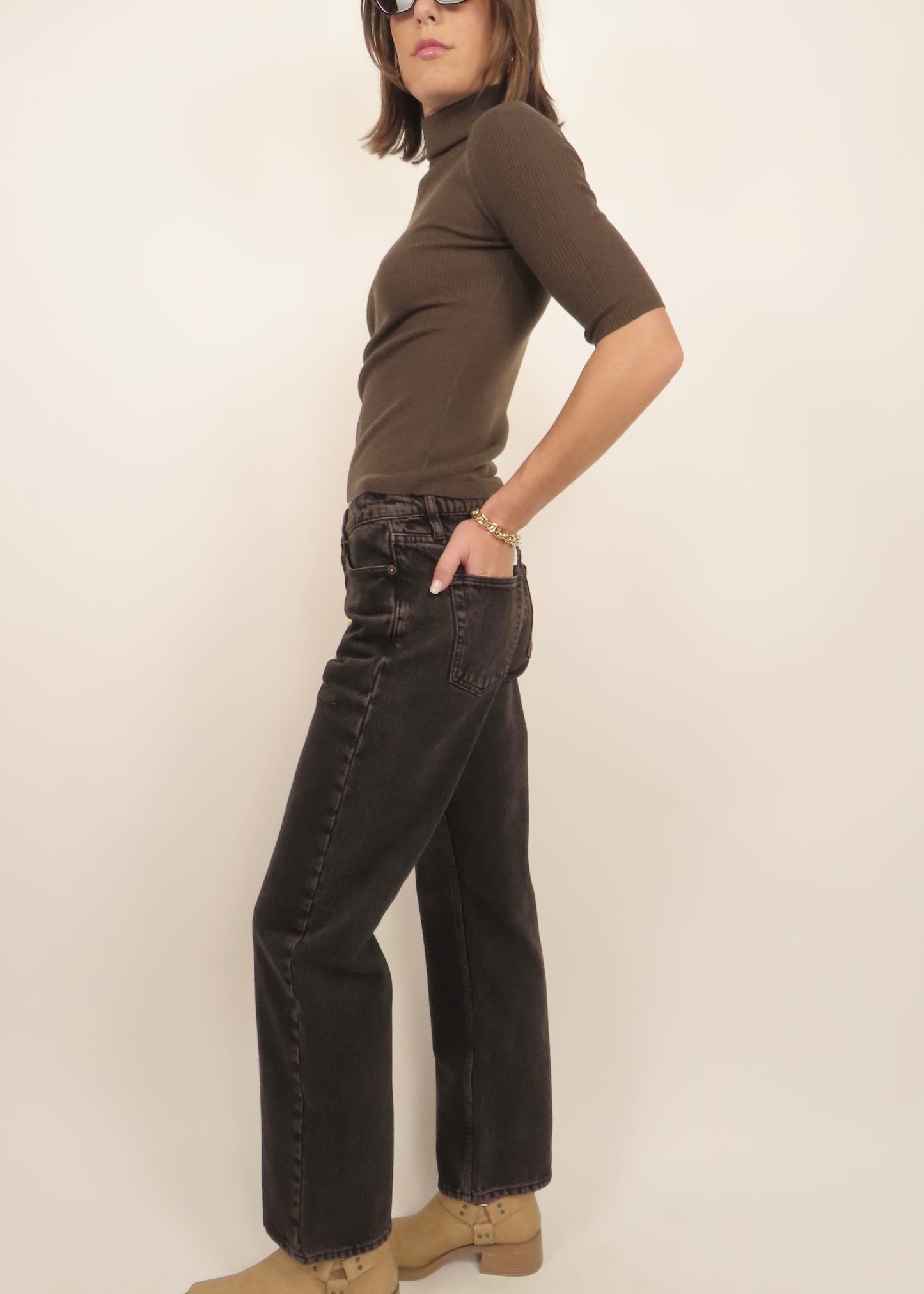90s Boyfriend Chocolate Denim