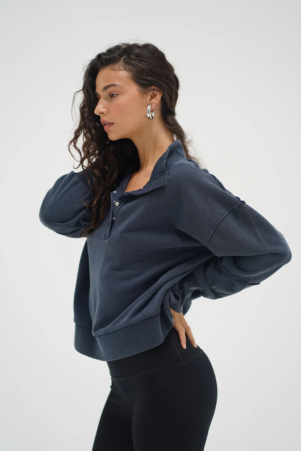 Hallie Snap Collar Pullover
