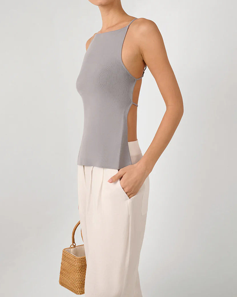 High Straight Neck Top