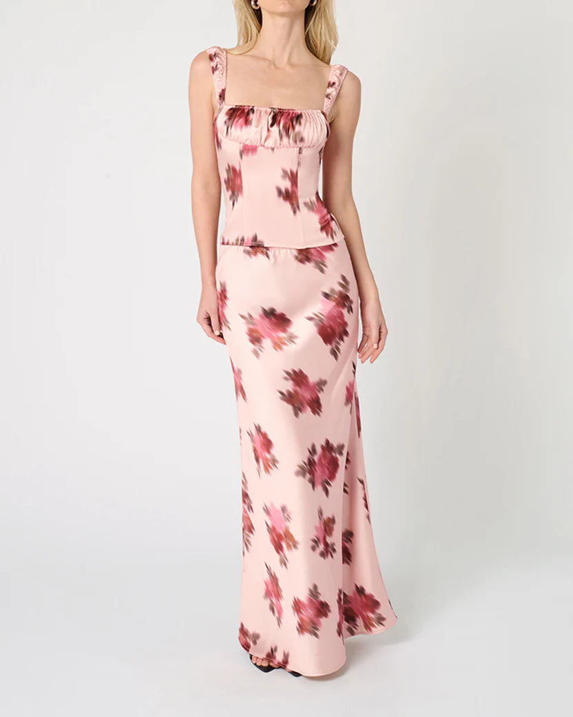 Ruched Cup Corset Blush Multi