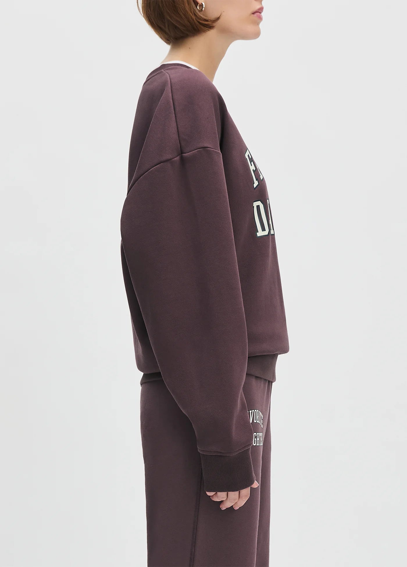 The Collegiate Sweatshirt - Burgundy/Gardenia