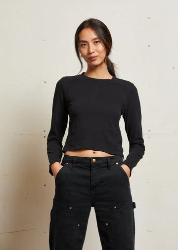 Jamie Recycled Cotton Long Sleeve - Black