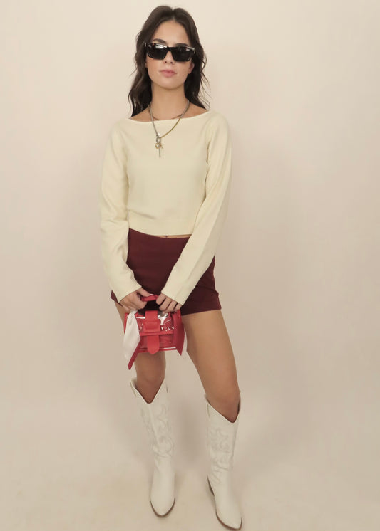 Ivory Tie Sweater
