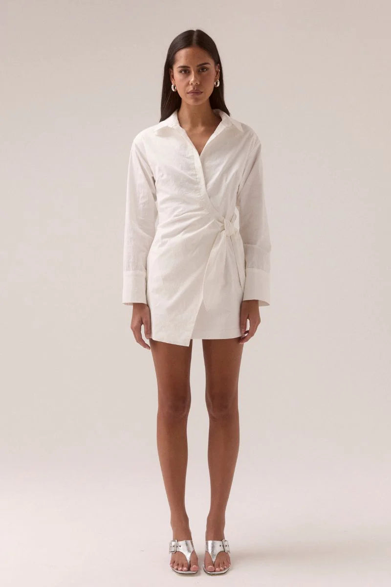 Primary Shirt Dress - Chalk