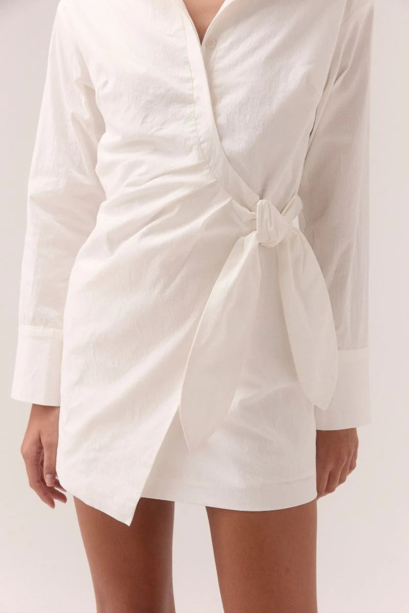 Primary Shirt Dress - Chalk