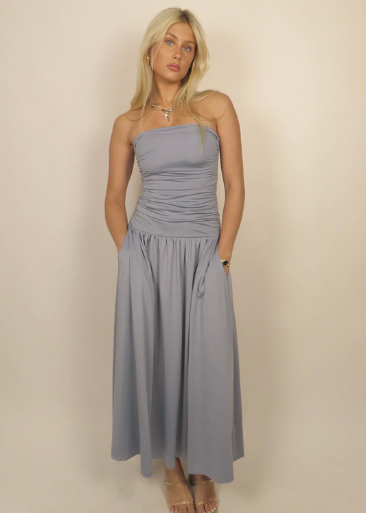 Santal Dress - Slate Blue