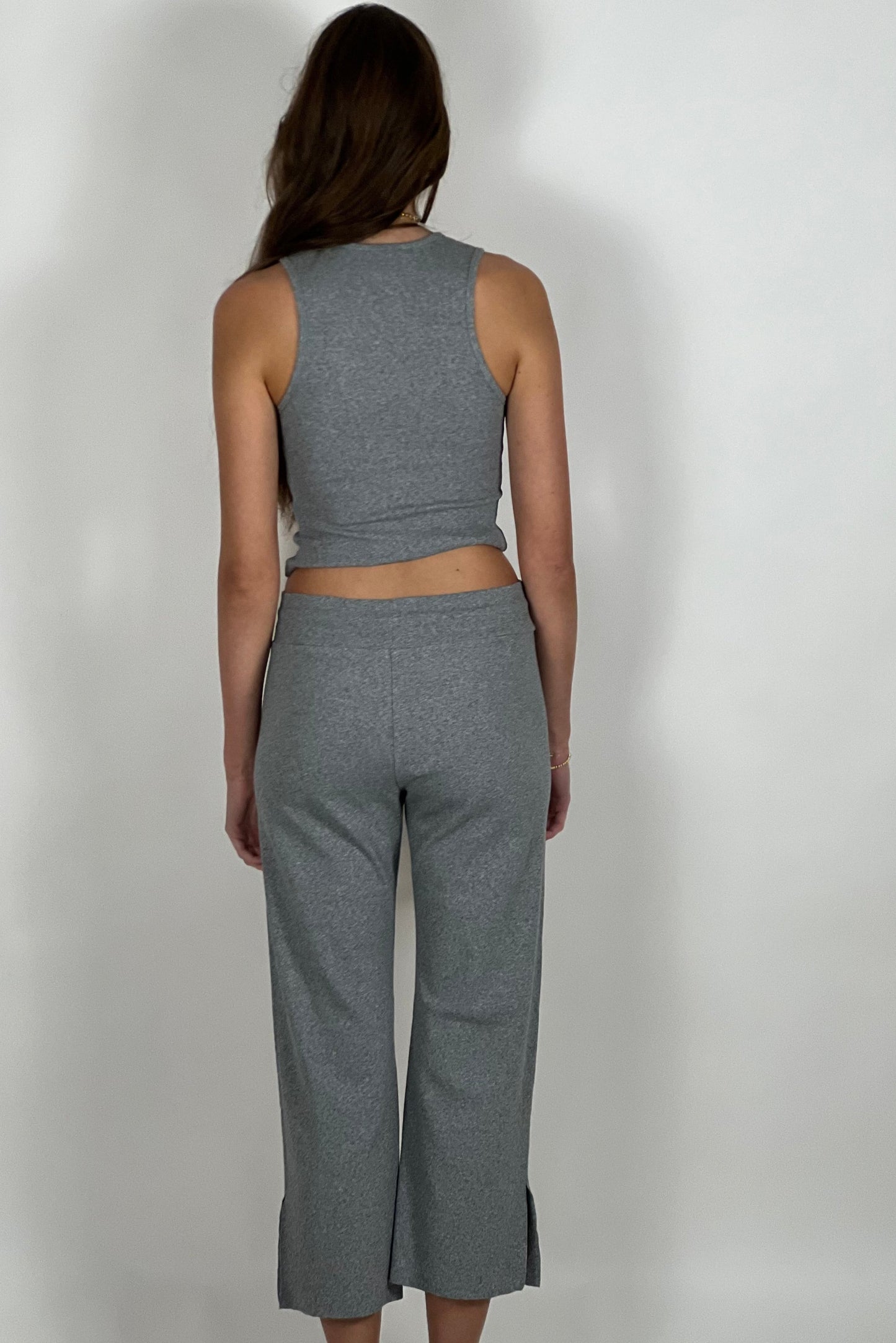 Kismet Cotton Rib Pant - Heather Grey