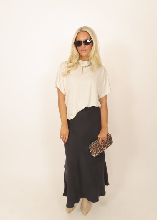 Vincent Midi Skirt - Black