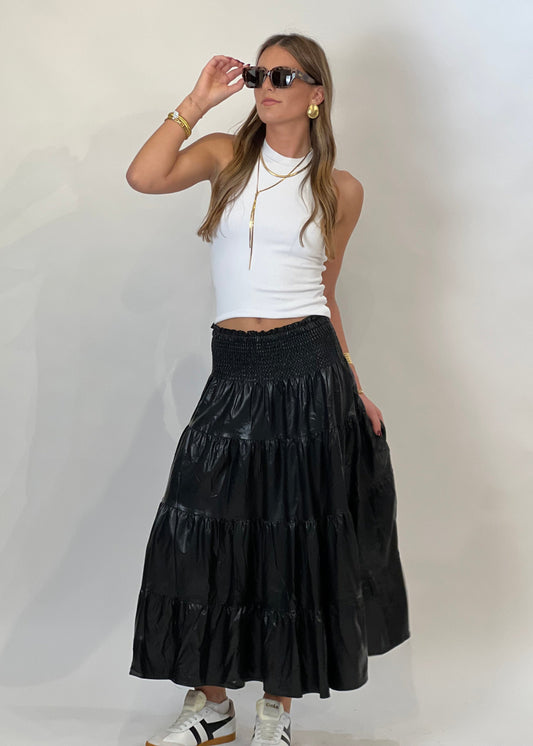 Beth Vegan Leather Skirt