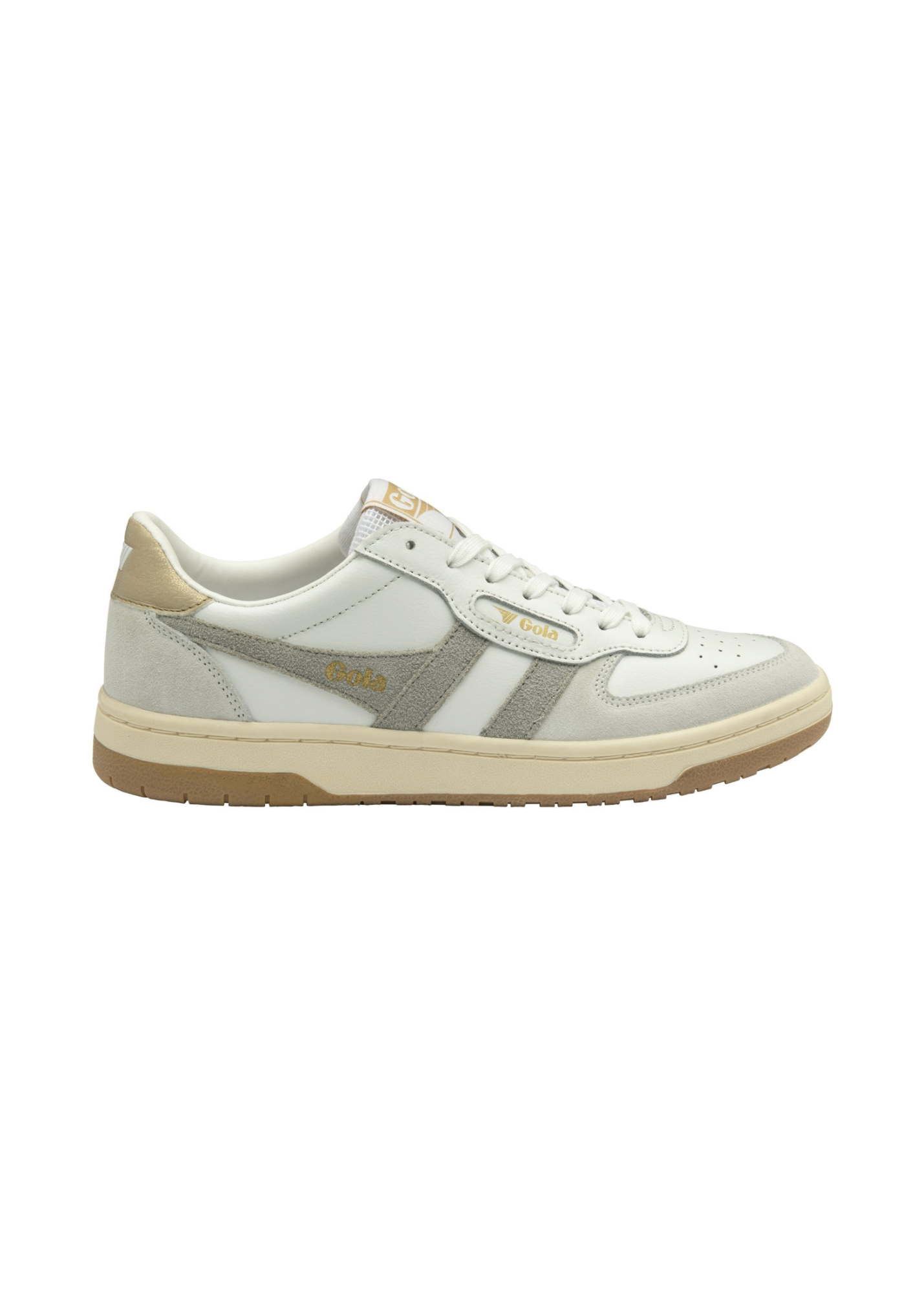 Women's Hawk Sneaker - White/Light Grey/Gold