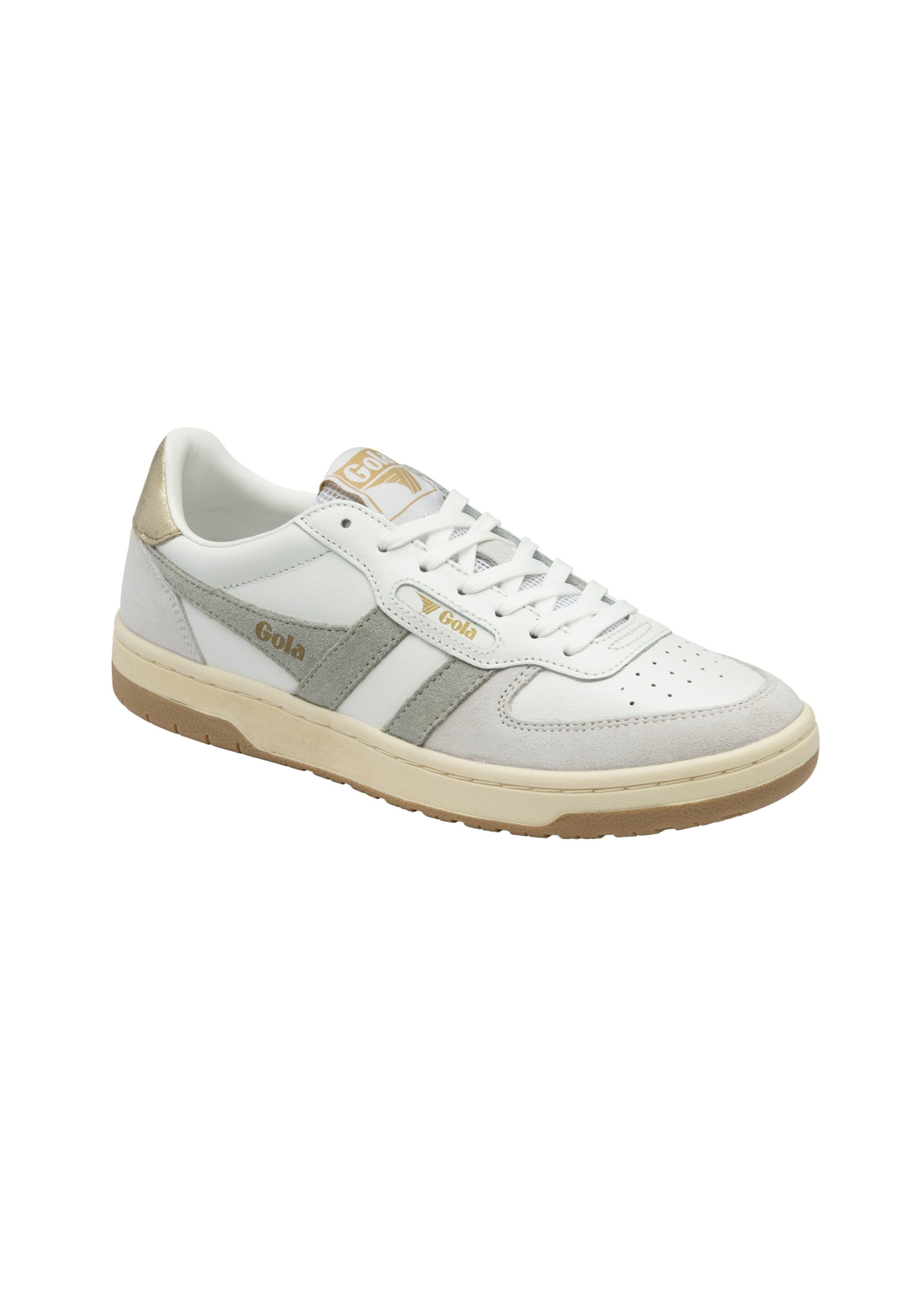 Women's Hawk Sneaker - White/Light Grey/Gold