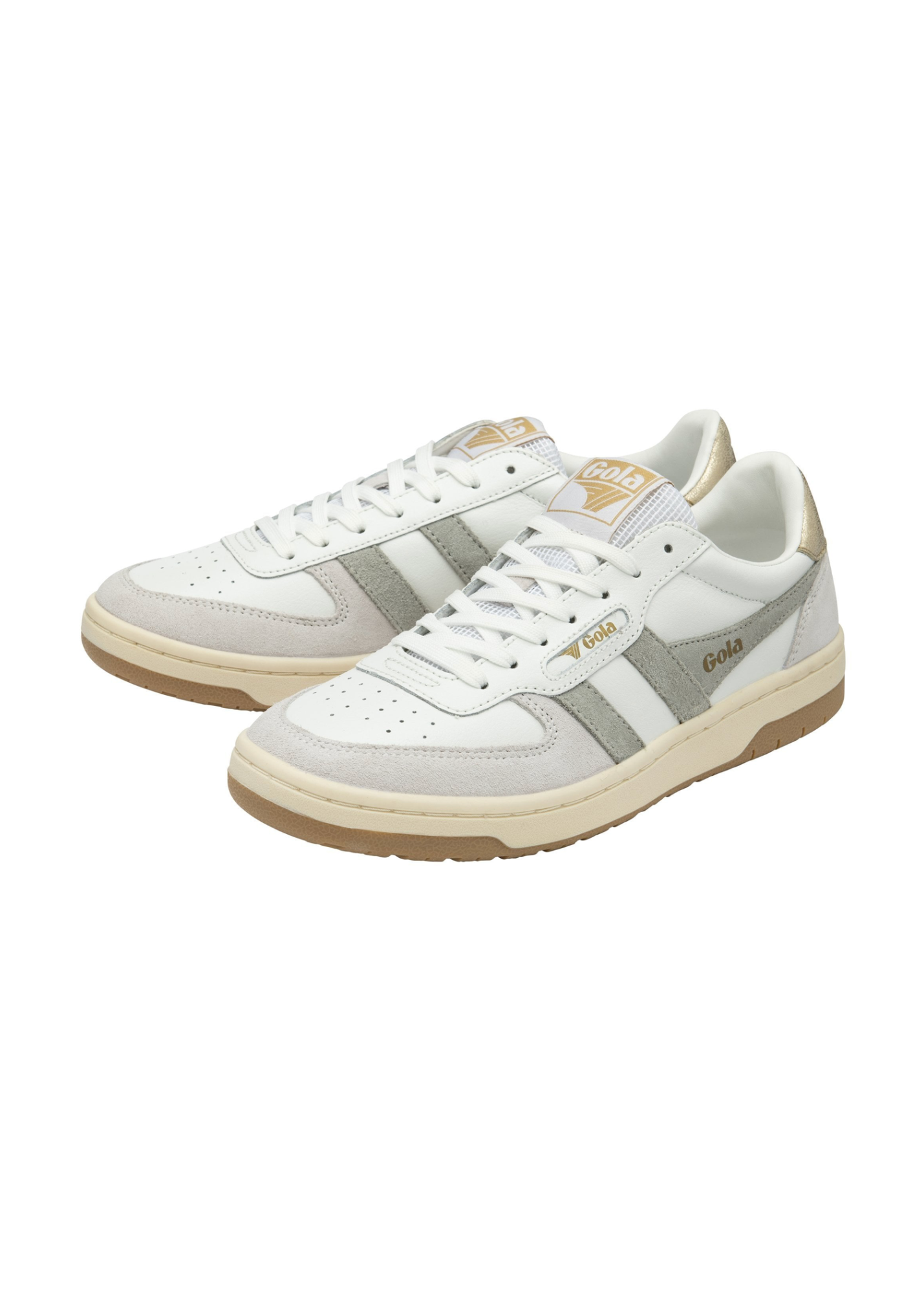 Women's Hawk Sneaker - White/Light Grey/Gold