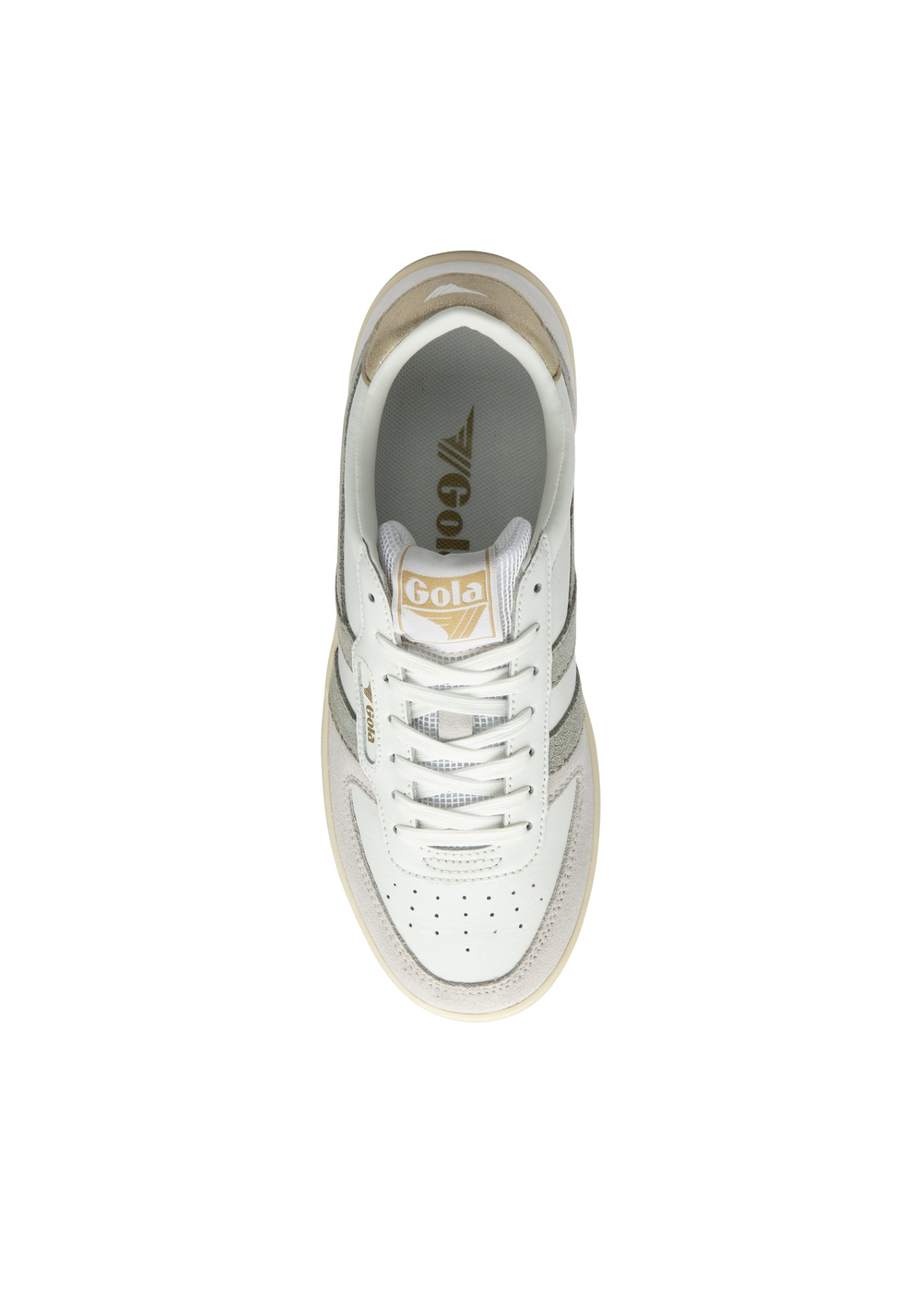 Women's Hawk Sneaker - White/Light Grey/Gold