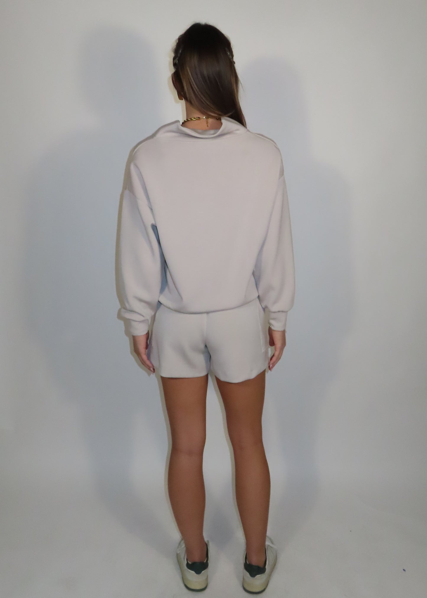 Luxe Half Zip - Mocha Cream