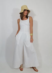 Pleated Scoop Neck Jumpsuit