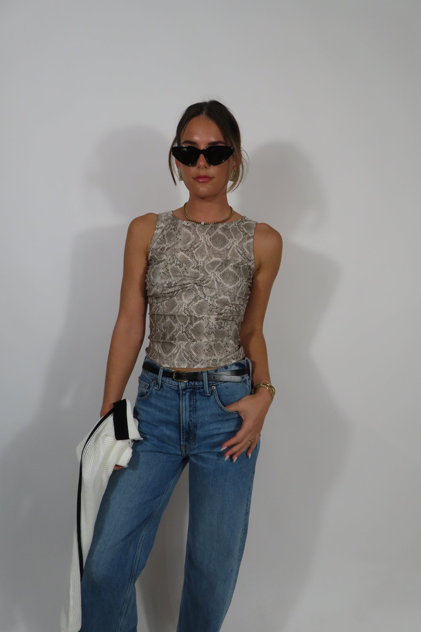 Slinky Jersey Ruched Tank