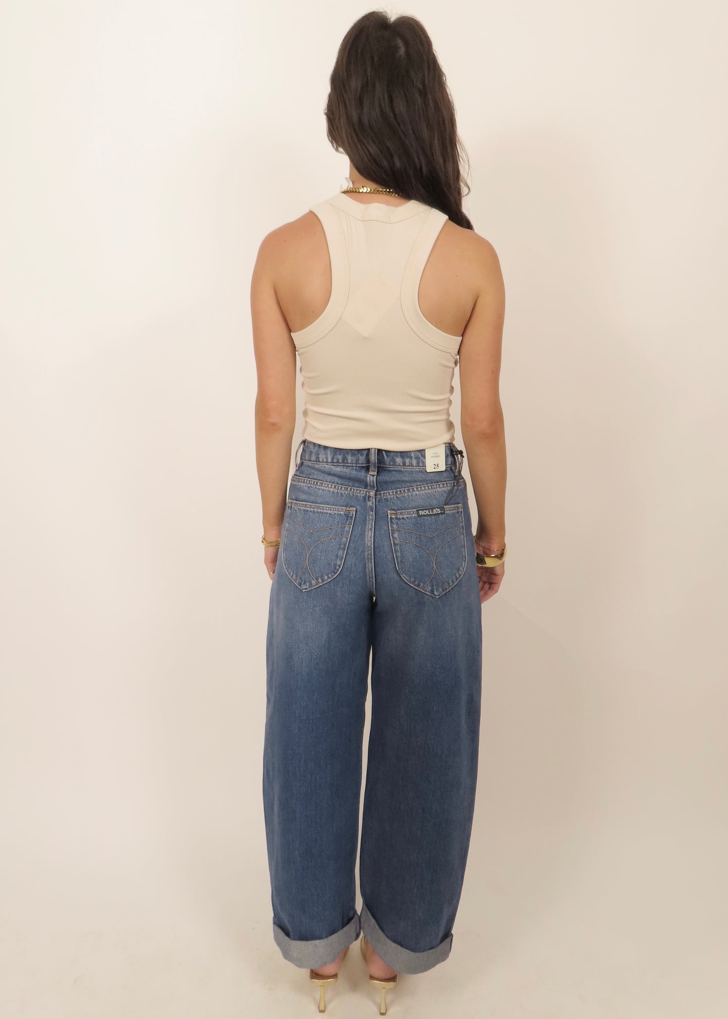 Detra Ribbed Tank - Bone