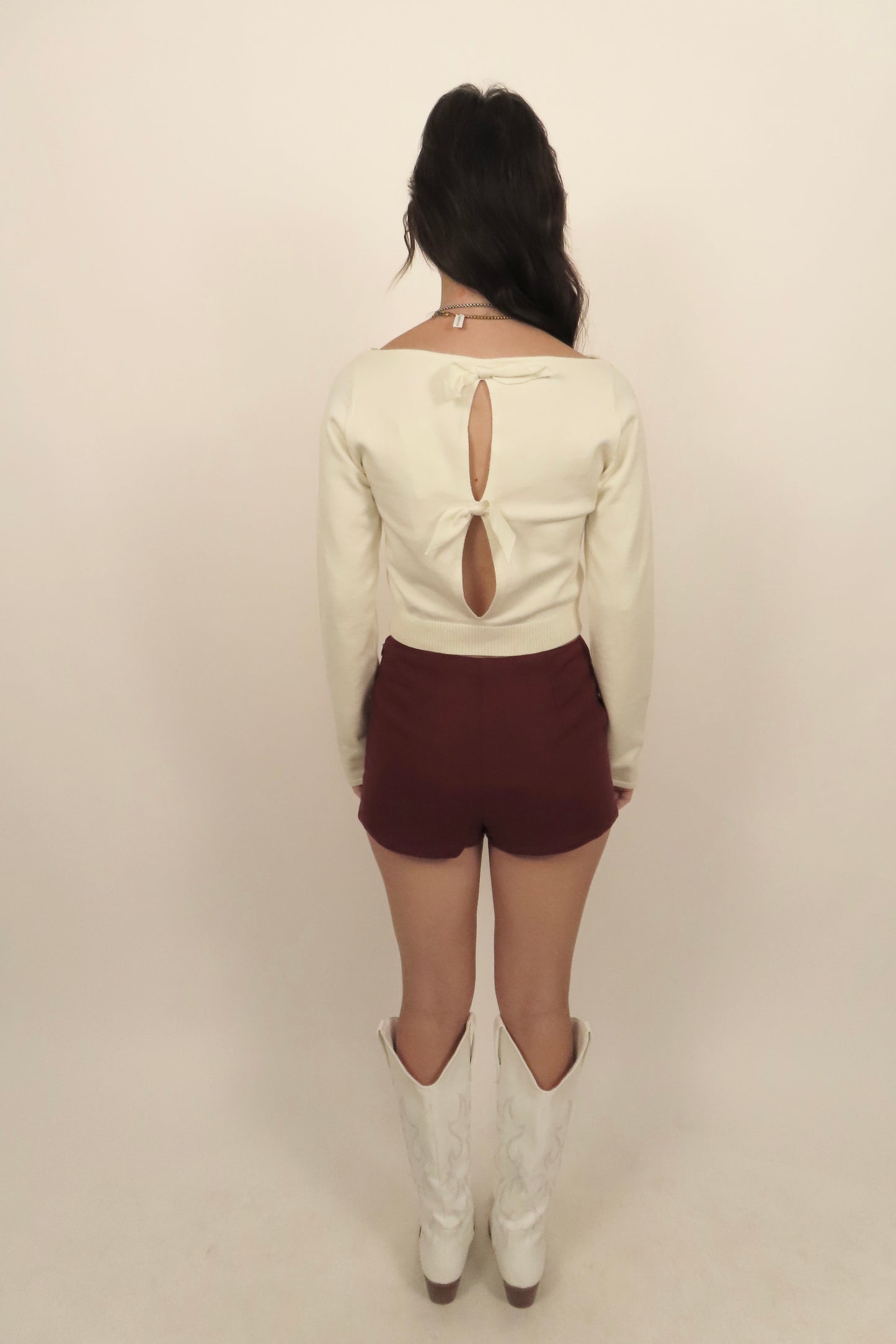 Ivory Tie Sweater