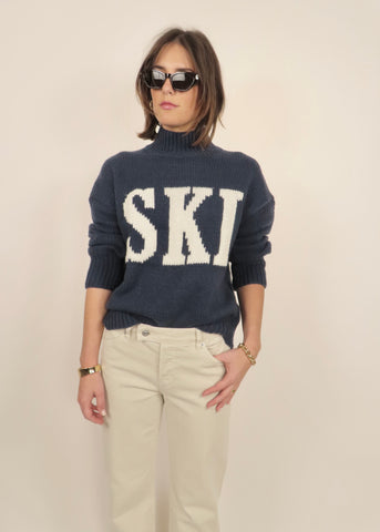 Navy Ski Sweater