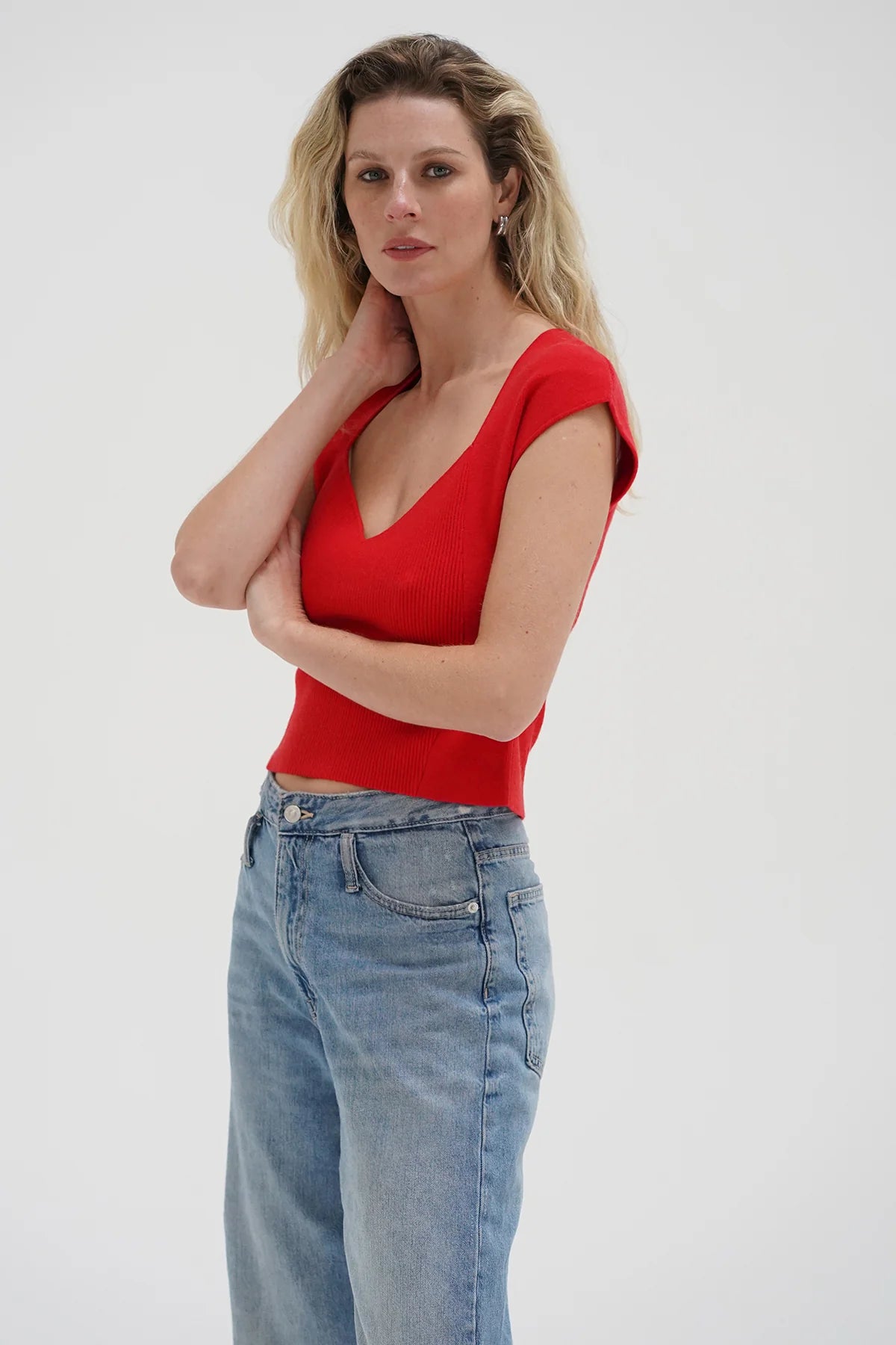 Millie Cap Sleeve Sweater