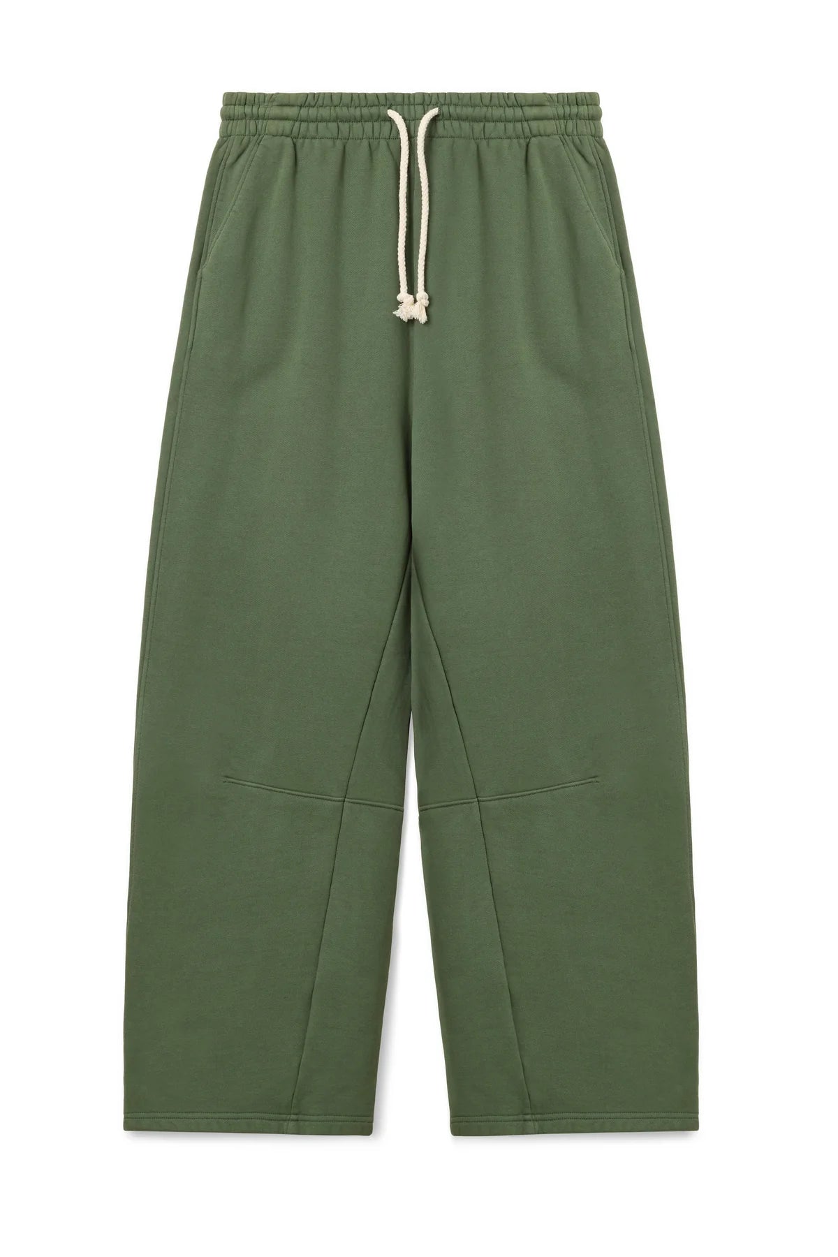 Fallon Structured Fleece Barrel Pant - Fern Green