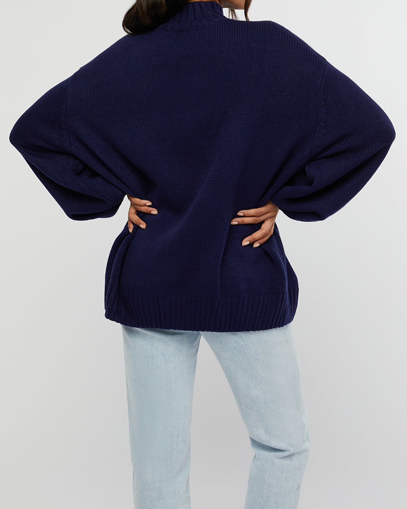 Oversized Mock Neck Sweater
