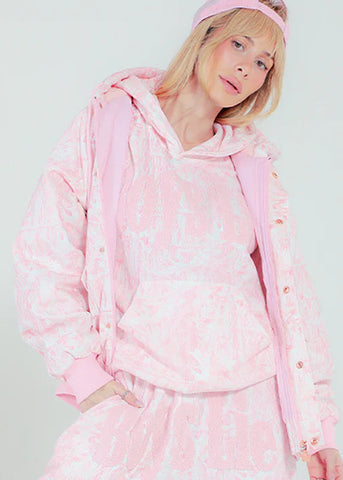 Pink Manhunt Racer Hoodie