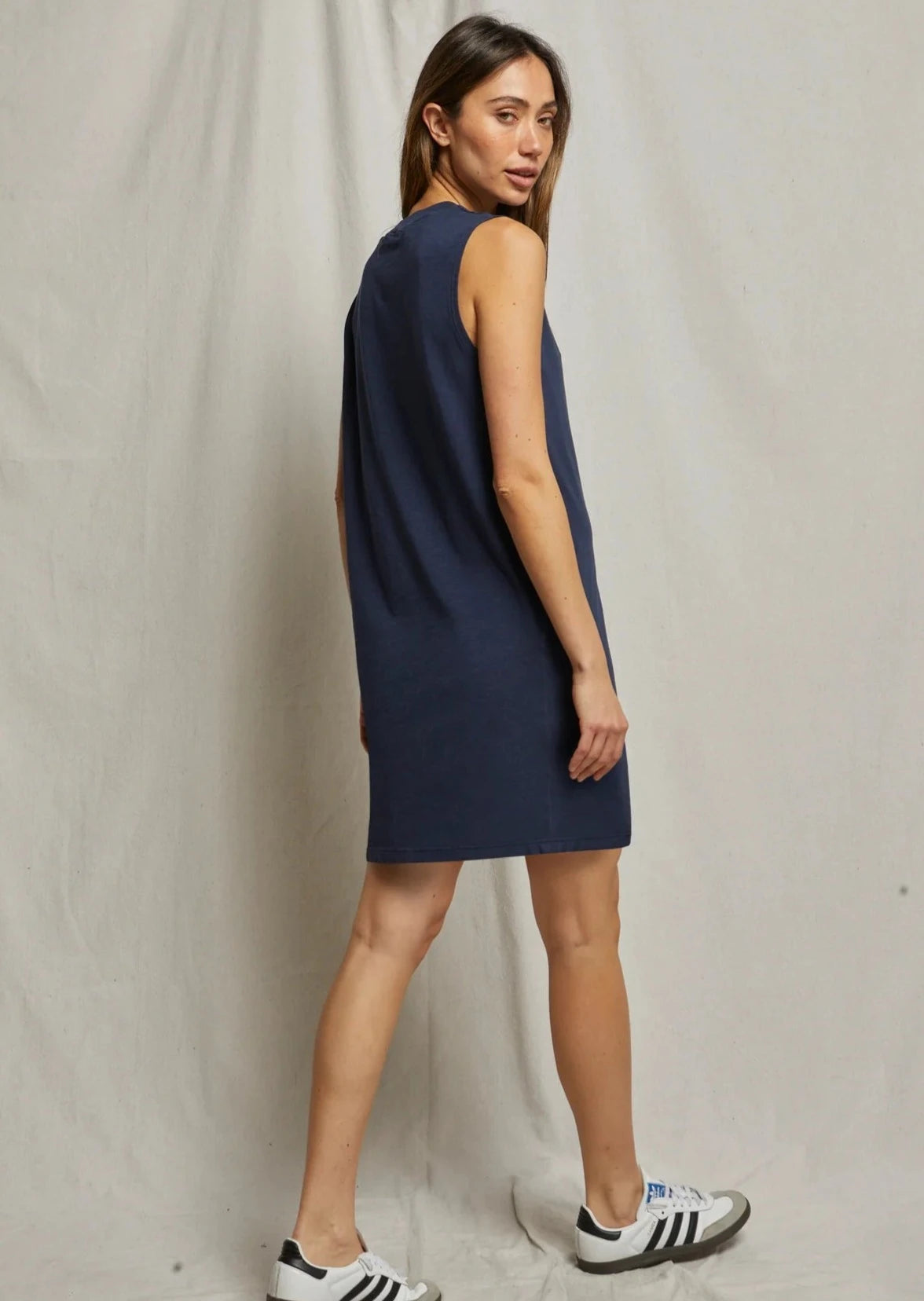 Mila Jersey Dress - Navy