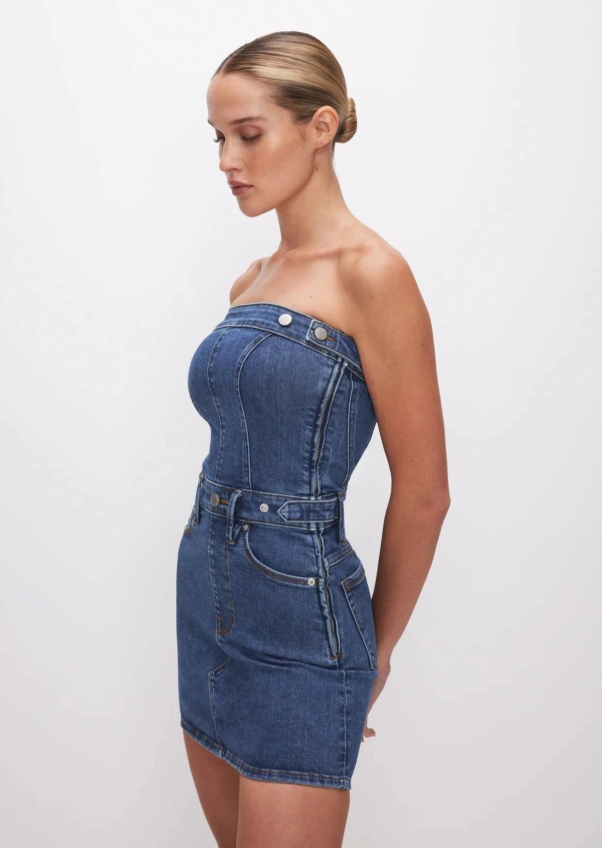 Denim Mini Tube Dress