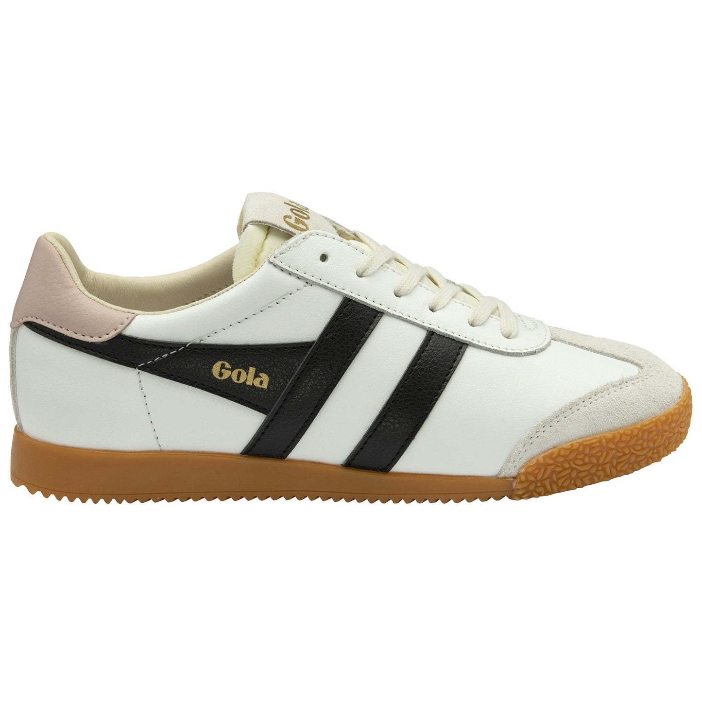 Women's Elan Leather Sneaker - White/Black/Chalk Pink