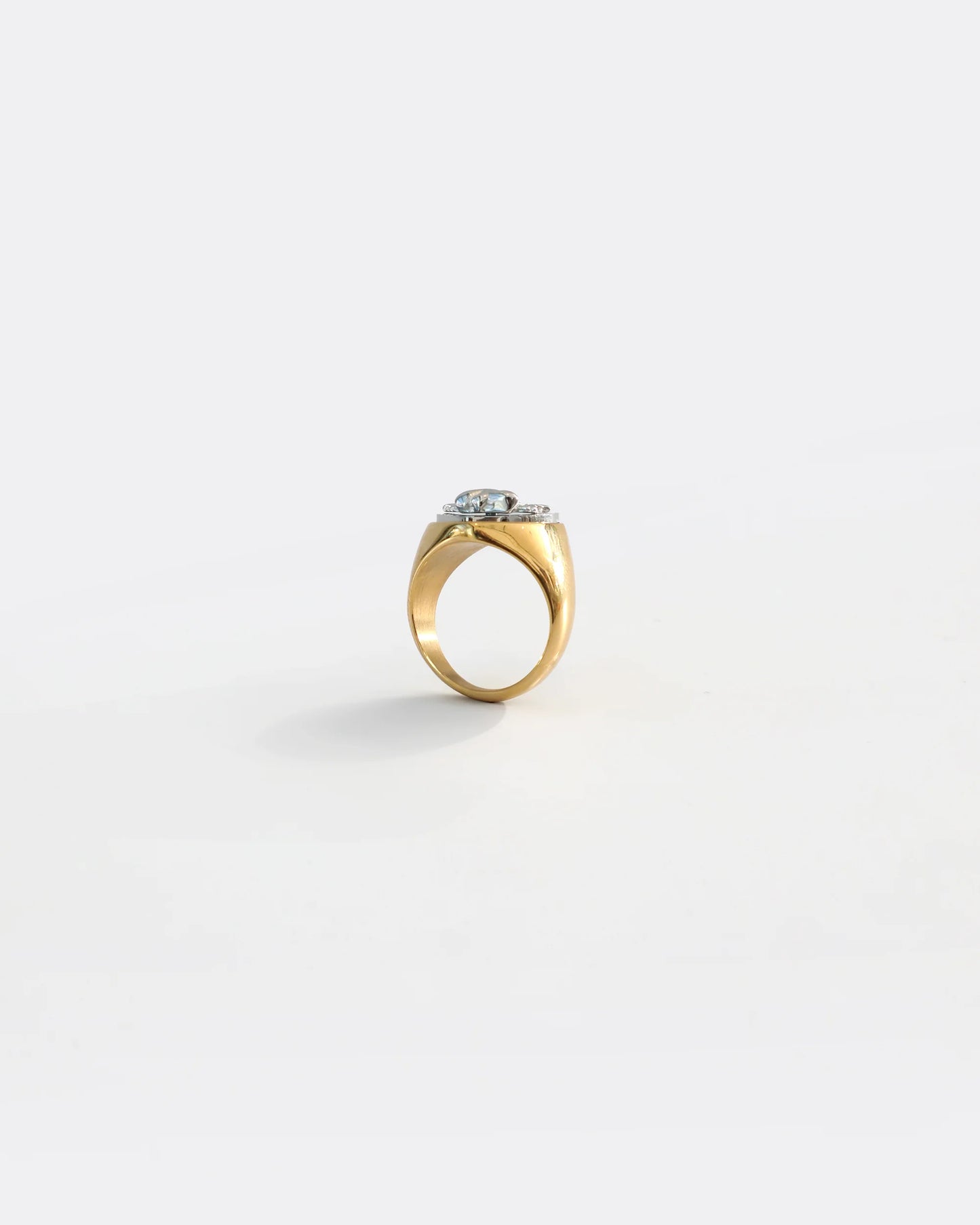 Two Toned Better Half Ring