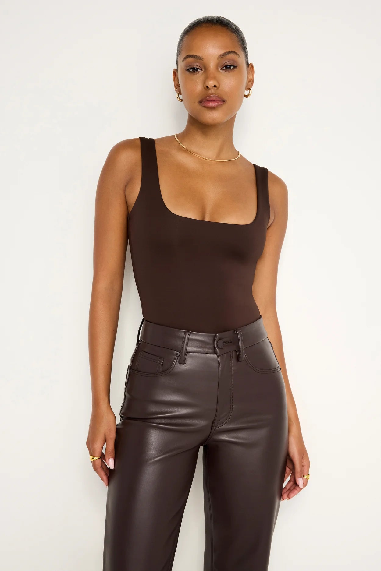 Scuba Modern Tank Bodysuit - Bark